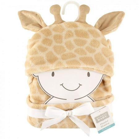 Hudson Baby Unisex Baby and Toddler Hooded Animal Face Plush Blanket, Giraffe, One Size