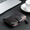 thumbnail image 2 of Men's Short Functional Vertical Zipper Buckle Wallet Mens Wallets with Zipper Purses with Matching Wallets Women Wallets Large Capacity Teen Wallet for Boys Ages 15-18 Wallet Clip Neck Wallet Women, 2 of 4