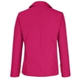 thumbnail image 5 of XFLWAM Womens Casual Blazer Jacket Gold Button Long Sleeve Work Office Blazer Lapel Open Front Suit Jacket Pink 3XL, 5 of 6