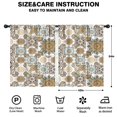 thumbnail image 2 of Blackout Kids Curtains,Brown Ethnic Floral and Mandala Pattern Childrens Insulated Curtains Set Of 2,Bedroom Essentials,Toddler Room Decor 42x54in(106x137cm), 2 of 5
