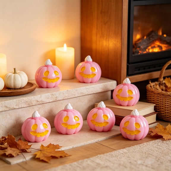 YuanGuangQ Halloween Artificial Pumpkin Decorations, Plastic Realistic Fall Tabletop Ornament Festive Decor Set, for Thanksgiving Harvest Mantel Home Table Shelf Holiday Decoration
