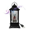 Homgeek Christmas Musical Snow Lantern USB Plug in & Battery Operated LEDs Fairy Lights Lamp Santa Claus Shaped Hanging Lighting