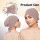 thumbnail image 3 of Guardurnaity 3 piezas Undercap Hijab para mujeres sin hilos sueltos forro fino Underscarf Hijab islámico para mujer Sombreros Azul marino+Negro+Blanco, 3 of 6