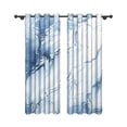 thumbnail image 4 of Aofoto Blue Marble Curtains for Living Room, Light Blocking Window Curtain/Drapes,2 Panels,52x84inches, 4 of 5