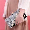 thumbnail image 3 of Guardurnaity Elegante funda de terciopelo brillante para dama de honor y boda, estructura duradera, compacta y ligera Bolsas de mensajero y de hombro, 3 of 6