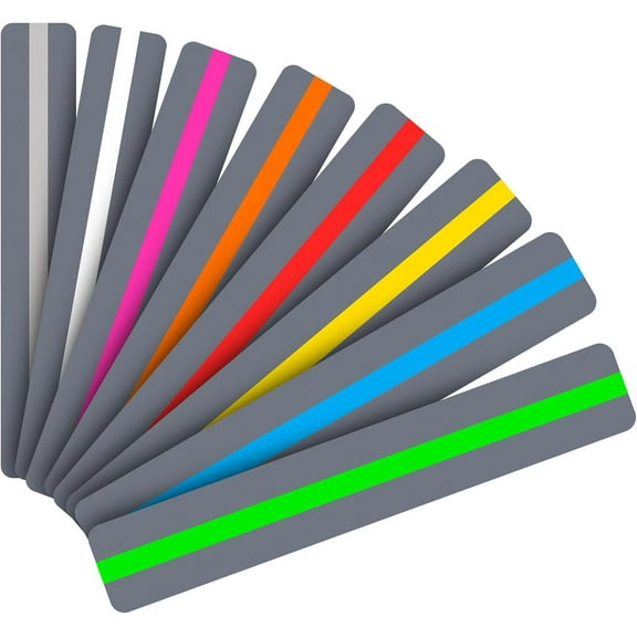 Guided Reading Strips/Colored Overlay/Highlight Strips/Highlighter/Bookmark/Assorted Colors Help with Dyslexia for Children and Teacher Supply Assistant (8 Pack)
