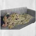 thumbnail image 6 of Cat Soft Flannel Fleece Blanket, Feline Animals Holding Fish and Flowers in Childish Forest with Mushroom and Squirrels, Cozy Plush for Indoor and Outdoor Use, 50" x 70", Multicolor, by Ambesonne, 6 of 6