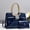 f199-B Blue, variant on Women's Patent Leather Satchel Bag - White Rhinestone Bow Top Handle Handbag with Detachable Wristlet Crocodile Pattern Crossbody Purse for Wedding Party Evening