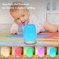 thumbnail image 3 of Luz Nocturna De Guardería Para Niños, Luz Nocturna Para Bebé Con Luz Cálida Regulable, Luz Que Cambia De 5 Colores, Luz Nocturna Táctil Recargable USB Para Lactancia Materna,, 3 of 5