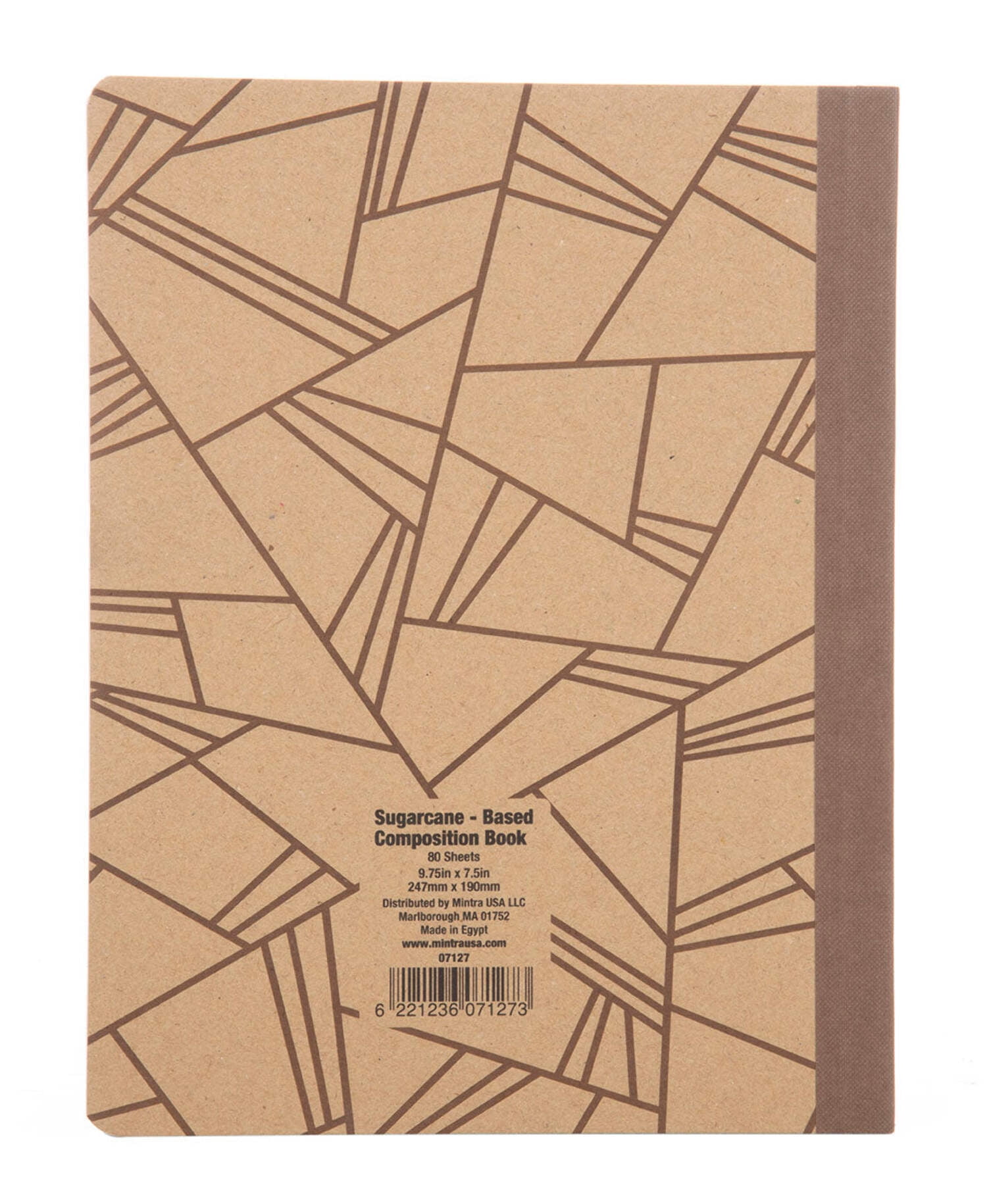100% Recycled Kraft Composition Book (3 Pack) - Designs - 7.5in x 9.5in (07124)