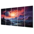 thumbnail image 2 of Designart "Orange Black Astronomical Dreams Cosmic Inspiration" Galaxies Art Living Room Set, 2 of 5