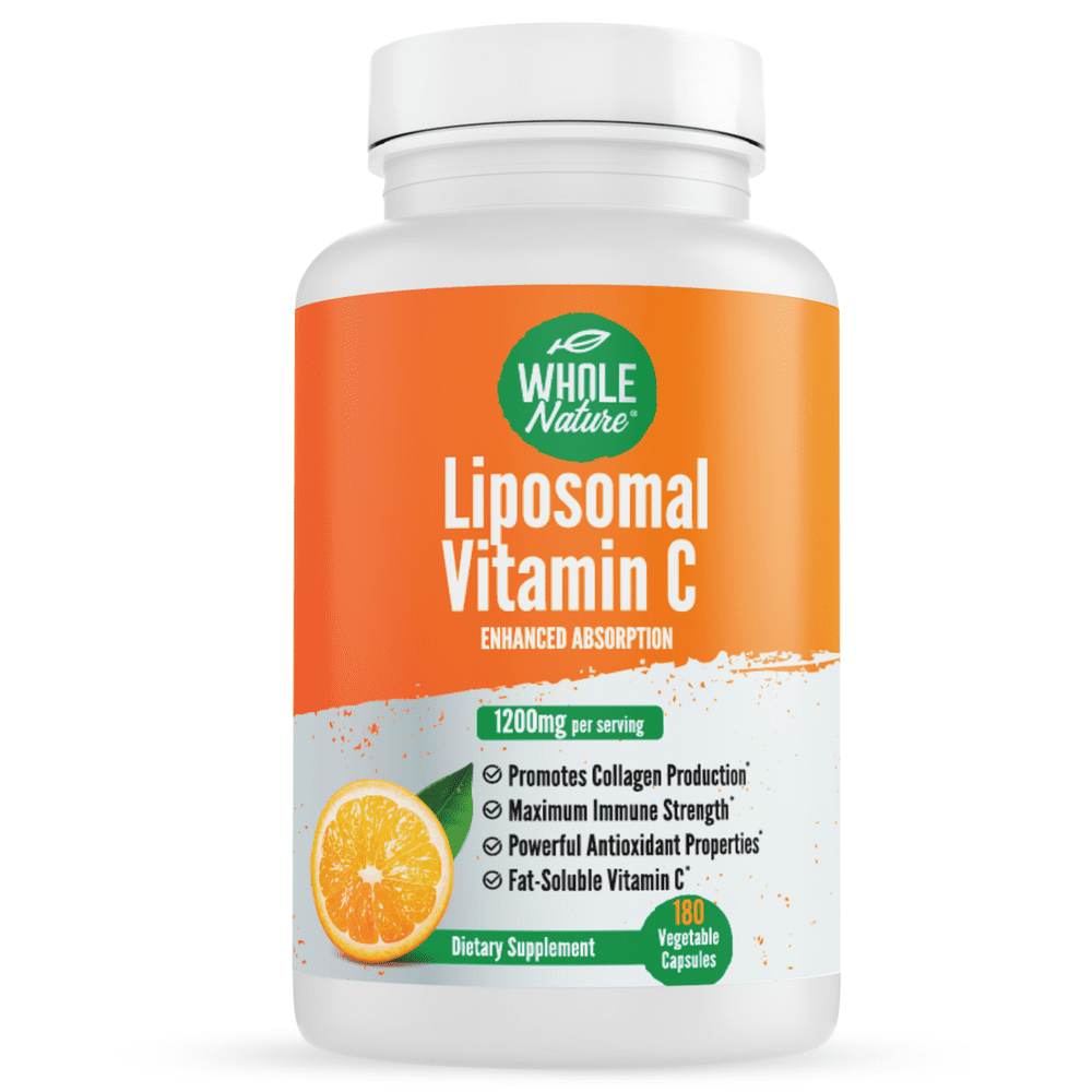 Whole Nature Liposomal Vitamin C, 1200 mg High Absorption, 180 Vegan