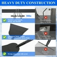 thumbnail image 3 of IHOMEPARK Ice Snow Scraper - Multifunctional Garden Flat Shovel Floor Scraper with Metal Sharp Blade for Lawn Edging, Heavy Duty Weed Scraper Tool, 80", Black, 3 of 8