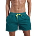 thumbnail image 4 of Shorts Cotton Summer Beach Short Pants man summer beach Man Running Sweatpants, Dark Green, M, 4 of 5