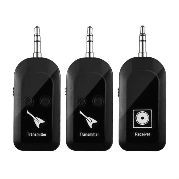 de Guitarra Inalámbrico Recargable 2.4G Transmisor Receptor de Guitarra en Tiempo Real con Adaptador de 6.35 mm MusicAccessories B