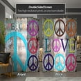 thumbnail image 2 of Oriental Furniture 6 ft. Tall Multi-Color Peace & Love Room Divider - 3 Panel, 2 of 5