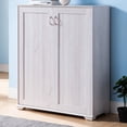 thumbnail image 3 of Furniture of America Dilon Contemporary 5-Shelf Shoe Cabinet, White Oak, 3 of 4