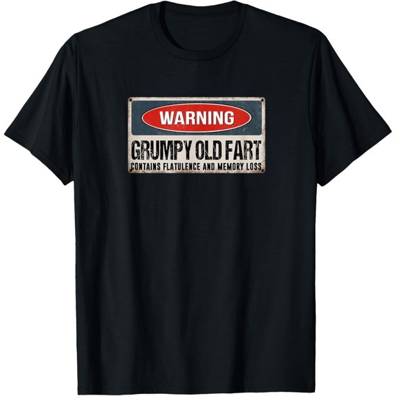 Senior Citizen Grumpy Old Fart T Shirt T-ShirtMen and women, Black T-shirt, size: Extra large