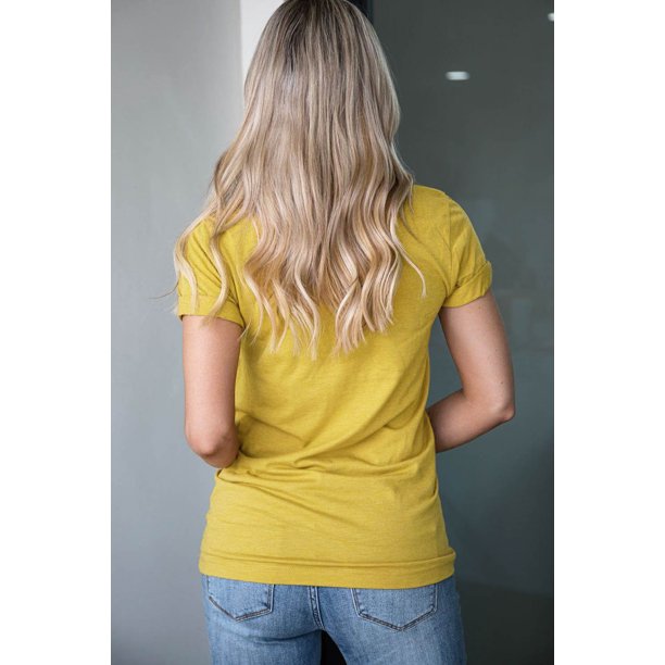 ABPHQTO Camiseta de mujer con estampado de mezcla azteca amarilla