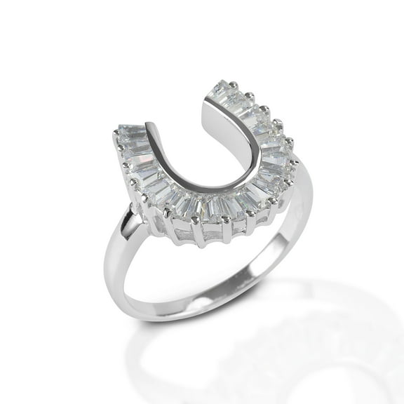 Kelly Herd Women's Baguette Horseshoe Ring - HR200200 6