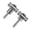 Silver, variant on NANMELX Guitar String Tree with Screw Guitar Accessory Guitar Parts for Guitar Strings