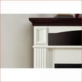 thumbnail image 3 of Fireplace TV Stand Farmhouse Style 23” Electric Mantel with Storage | White | MDF, 3 of 12