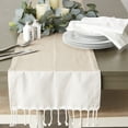 thumbnail image 4 of DII 15x108" Modern Cotton Bordered Dobby Table Runner in Brown, 4 of 6