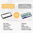 thumbnail image 4 of YOPTOP 2PCS Bling Car License Plate Frame  Sparkly Rhinestone Stainless Steel License Plate Cover/Holder  Universal for Most Cars  SUVs  Vehicles with Screw Set  Auto Accessories for Wome,black, 4 of 14