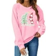 thumbnail image 2 of Christmas Sweatshirts for Women Fashion Xmas Printed Shirt Merry Christmas Tops Casual Happy Holiday Long Sleeve Outfits Crewneck Sweatshirt Pullover Top, 2 of 8