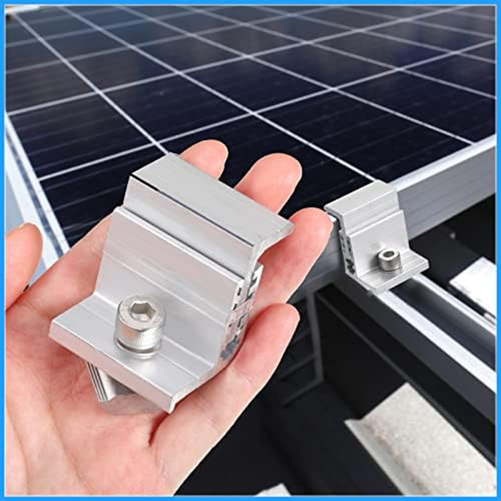 Solar End Clamp Solar Panel Mounting Z Bracket Clamps Aluminum Rail End Clamps