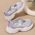 thumbnail image 4 of Gunia Girl Sneakers Breathable Mesh Kids Sneakers Lightweight Casual Shoes Play Athletic Running Soprt Shoes Purple, 4 of 8