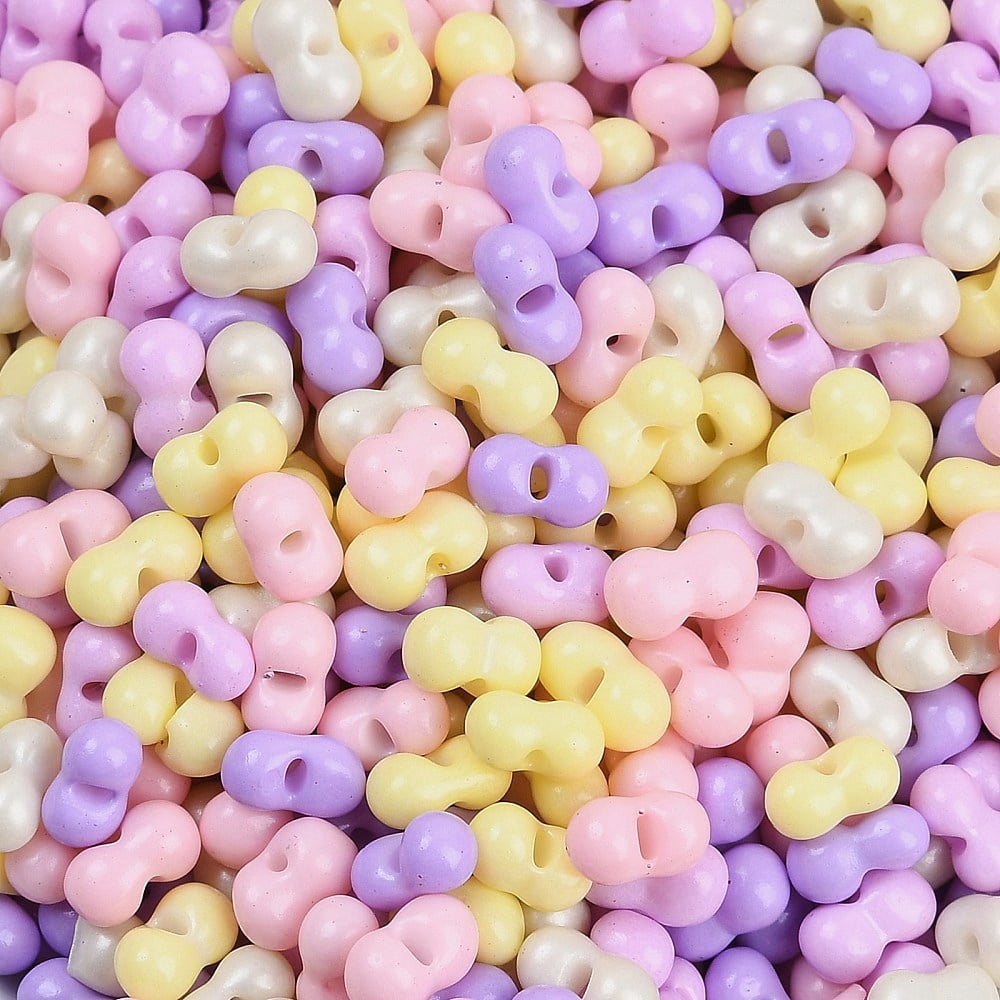 1pound Glass Seed Beads Round Hole Peanut Lilac 3.5x6x3.5mm Hole: 0.8mm about 4500pcs/pound