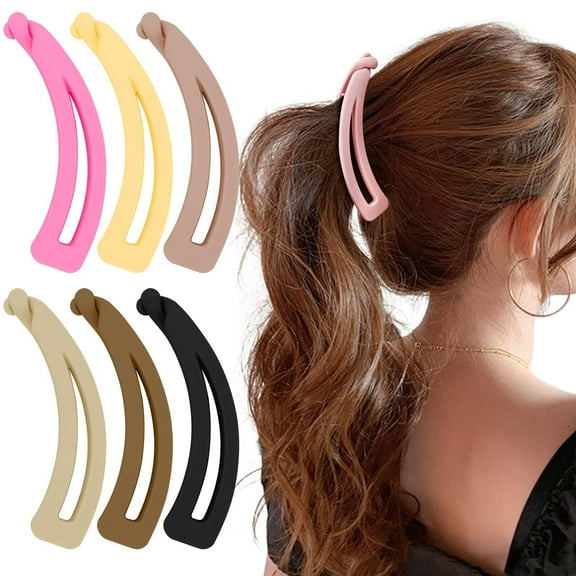 6Pcs Banana Hair Clips for Women,Cute Banana Clip for Thin Fine Thick hair Girls