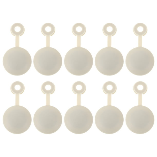 10 tapas de plástico para tornillos con bisagras, tapas plegables con arandelas a presión y tapas abatibles para cubrir cabezas de tornillos