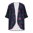 thumbnail image 5 of Idoravan Womens Cardigans Lightweight Summer Women's Cardigan Casual Leaf Print Overcoat Spring Summer Flower Printed Top, 5 of 5