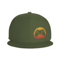thumbnail image 3 of DouZhe Flat Brim Cap Snapback Hat, Gaming Game Controller Prints Adjustable Green Adult Baseball Cap, 3 of 6