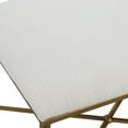 thumbnail image 5 of Uttermost Avenham Contemporary Iron and Fabric Small Bench - Antique Gold/ White, 5 of 10