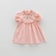 thumbnail image 1 of Vestido de niña con bordado de rosas vintage, falda de algodón de manga corta con encaje de verano para niña, 1 of 6