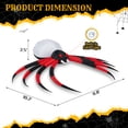 thumbnail image 3 of 11.8 FT Halloween Inflatable Crawling Spider with LED Lights, Scary Halloween Giant Blow Up Spider Decoration for Yard/Party, Weather-Resistant, 3 of 10