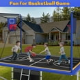 thumbnail image 4 of Large Rectangle Trampoline for Kids and Adults, 1600LBS Weight Capacity 8 ×12ft Recreational Trampoline with Enclosure Net&Basketball Hoop, Segmart Galvanized Heavy Duty Outdoor Trampolines for Patio, 4 of 11