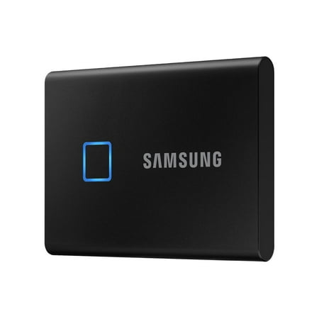 Samsung - T7 Touch 1TB External USB 3.2 Gen 2 Portable SSD with Hardware Encryption - Black