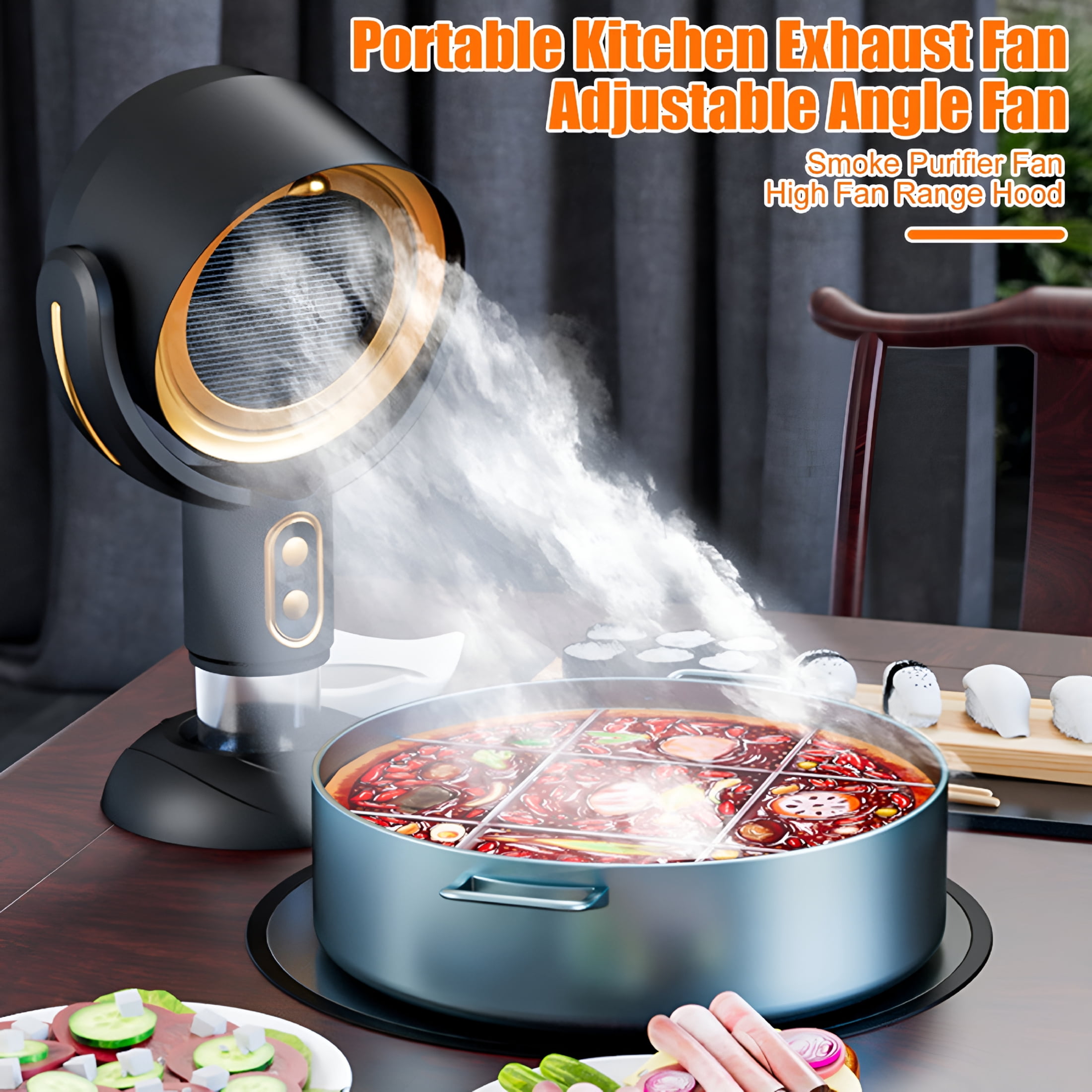 HIBIBUD Smoke Fan for Indoors Portable Fan with Super Suction Smoke Purifier Filters Negative Ion Fan Smoke Usb Smoke Extractor
