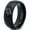Black Dome Polish Tungsten, variant on Tungsten Coyote Canis Canidae Watching Band Ring 8mm Men Women Comfort Fit Black Beveled Edge Polished