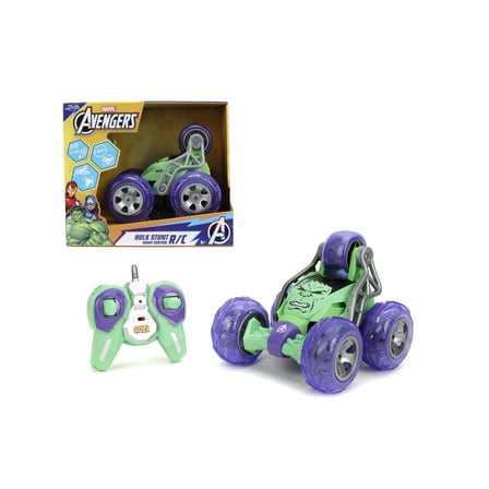Jada Marvel Hulk Stunt RC Car with 5-Wheel Drift and Turbo USB