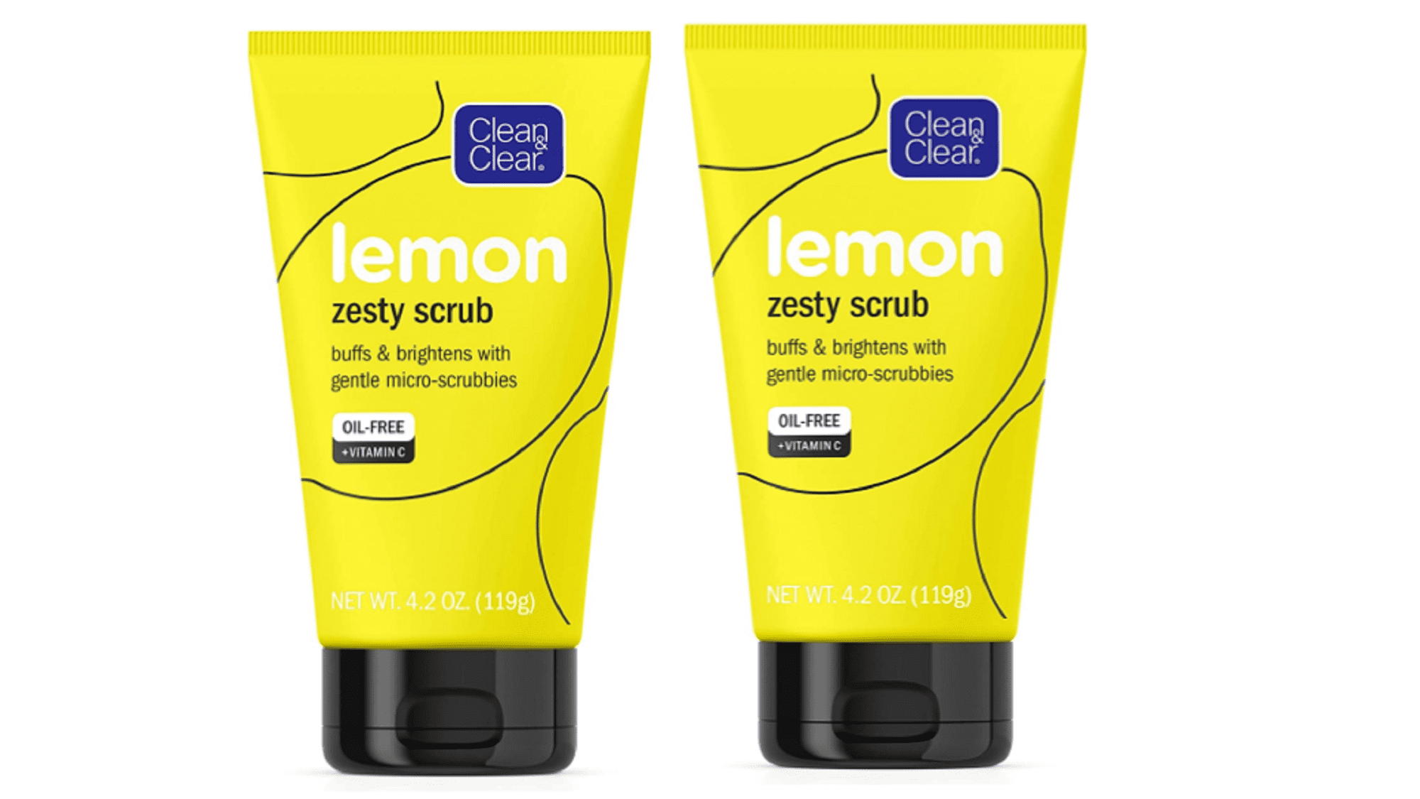Clean & Clear Lemon Zesty Brightening Facial Scrub, Vitamin C, Lemon
