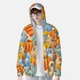 thumbnail image 2 of Kdxio Pumpkins Sunflowers Print Women Men Sun Protection UPF 50+ Jackets Zip Up Long Sleeve Hoodie Hiking Lightweight with Pockets, 2 of 7