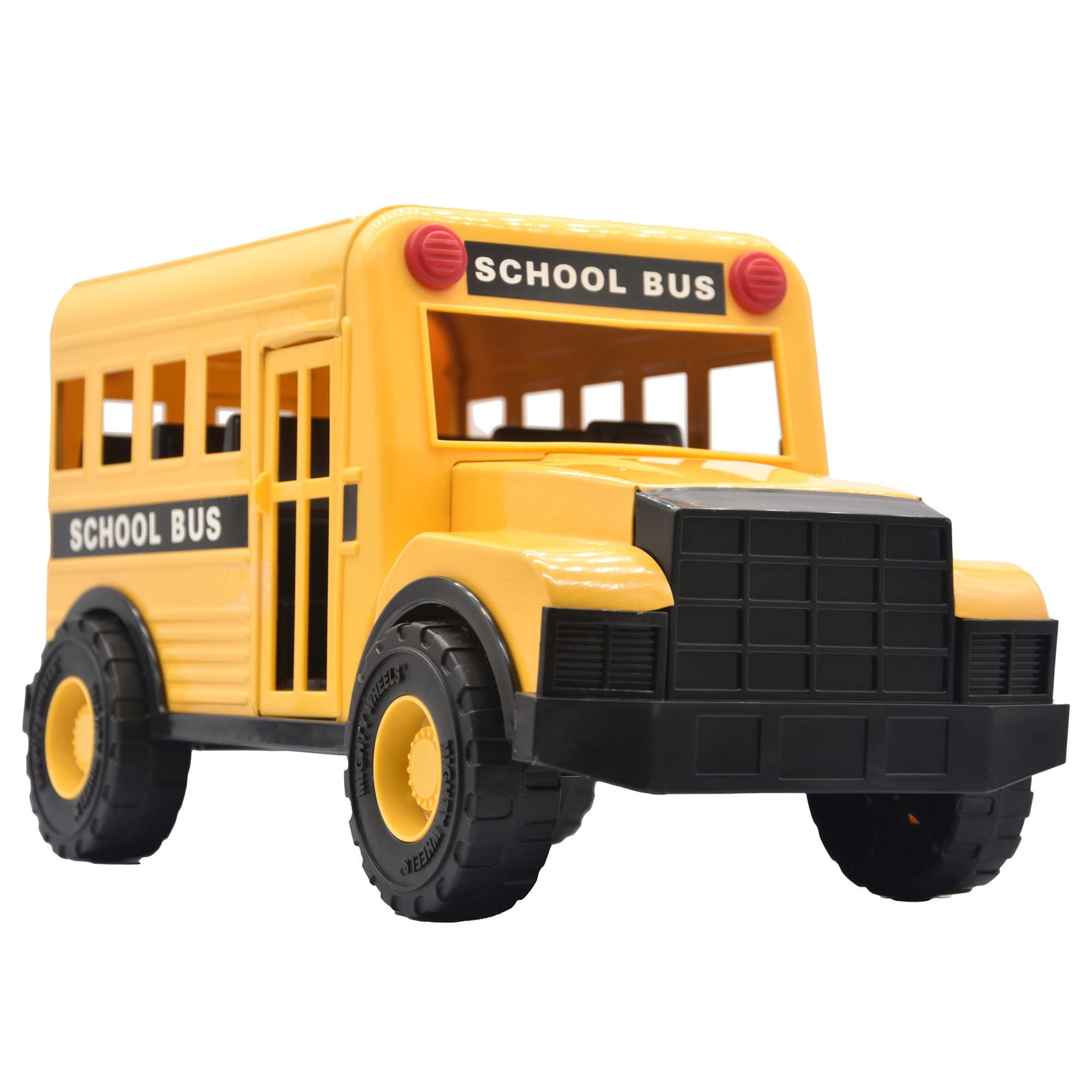 Mighty Wheels 16" Yellow School Bus Toy with Opening Doors