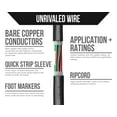 thumbnail image 3 of Voltive 12/4 Speaker Wire - CL3 - In-Wall & Direct Burial - OFC - 100FT - Black, 3 of 4