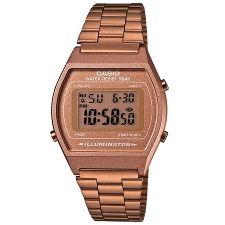 Casio B640WC-5A Unisex Vintage Rose Gold Tone Stainless Steel Digital...