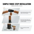 thumbnail image 6 of Pergola Bracket Kit 4x4, 2pcs Heavy Duty Corner Brackets, Outdoor Woodworks DIY Post Base, Patio Gazebo Hardware, 6 of 7